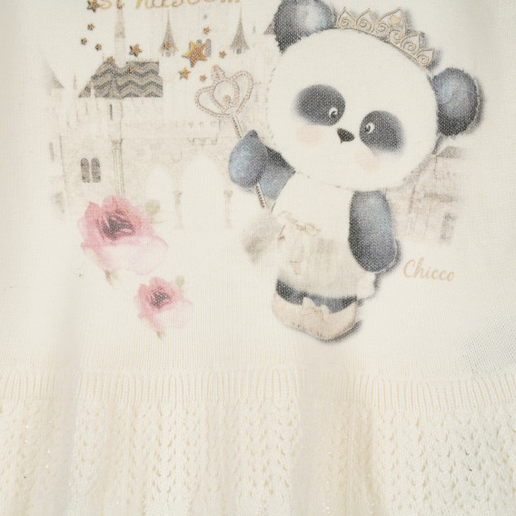 Rochie Chicco cu mânecă lungă, pentru copii, cu imprimeu panda Chicco 235000 2