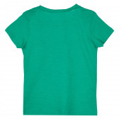 Bluză cu mânecă scurtă, verde, cu aplicație inimă pentru fete Boboli 235007 4