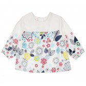 Bluză cu mânecă lungă pentru fetițe cu imprimeu de flori Chicco 235019 