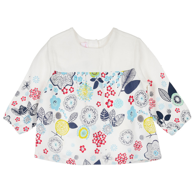 Bluză cu mânecă lungă pentru fetițe cu imprimeu de flori  235019