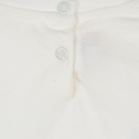 Bluză din bumbac cu mâneci lungi și imprimeu grafic pentru fete Chicco 235032 3