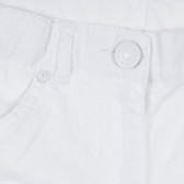 Pantaloni scurți pentru fete, albi cu dantelă Boboli 235039 2