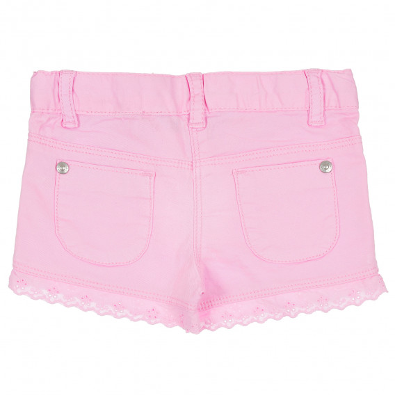 Pantaloni scurți pentru fete, roz, cu dantelă Boboli 235045 7