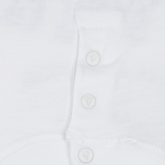 Bluză din bumbac cu mâneci scurte și decolteu rotund pentru o fetiță Armani 235059 3