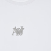 Bluză din bumbac fără mâneci, cu logo-ul mărcii pentru fete Armani 235062 2