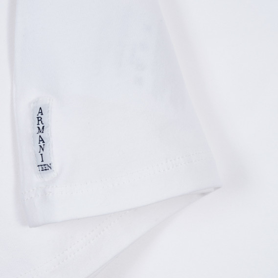Bluză din bumbac fără mâneci, cu logo-ul mărcii pentru fete Armani 235063 3