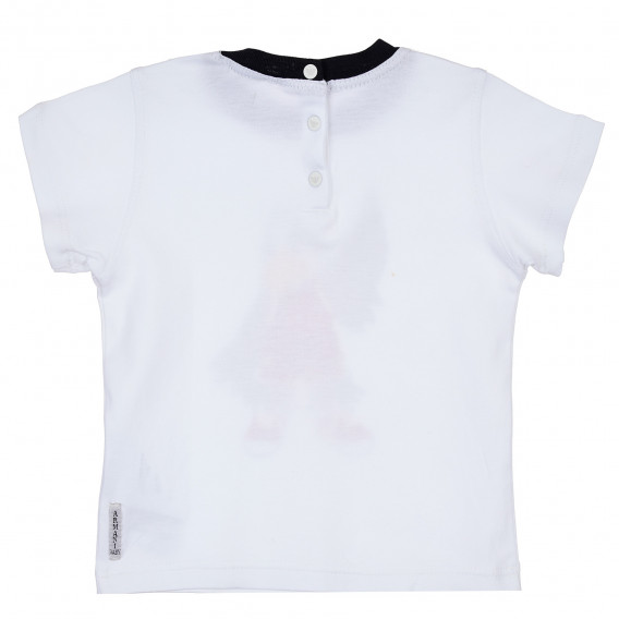 Bluză din bumbac cu mânecă scurtă cu imprimeu pentru o fetiță Armani 235085 4