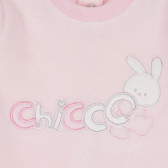 Salopetă din pluș cu broderie și aplic pentru bebeluși, roz Chicco 235091 2