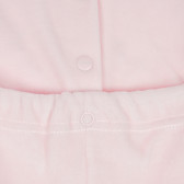 Salopetă din pluș cu broderie și aplic pentru bebeluși, roz Chicco 235092 3