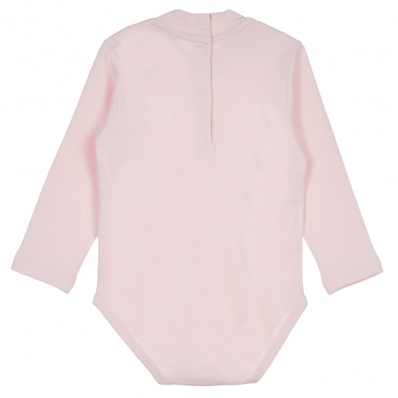 Costum de mâneci lungi din bumbac în culoare roz pentru fetițe Chicco 235108 3