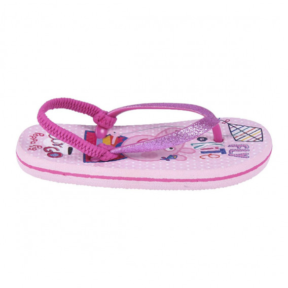 Flip-flops cu curea elastică Peppa Pig, roz Peppa pig 235186 2