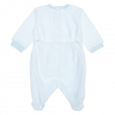 Salopetă din pluș cu broderie și aplic pentru bebeluși, albastră Chicco 235222 3