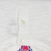 Bluză din bumbac cu mânecă lungă pentru fete cu imprimeu colier, ecru Chicco 235336 3