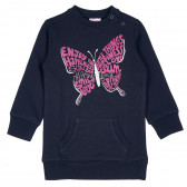 Bluză din bumbac cu mâneci lungi, marca Chicco, cu imprimeu fluture pentru fete Chicco 235342 