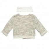 Cardigan tricotat cu guler detașabil și două buzunare pentru fete Chicco 235351 2