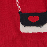 Rochie pentru copii cu mânecă lungă, de culoare roșie, cu imprimeu geantă Chicco 235355 2