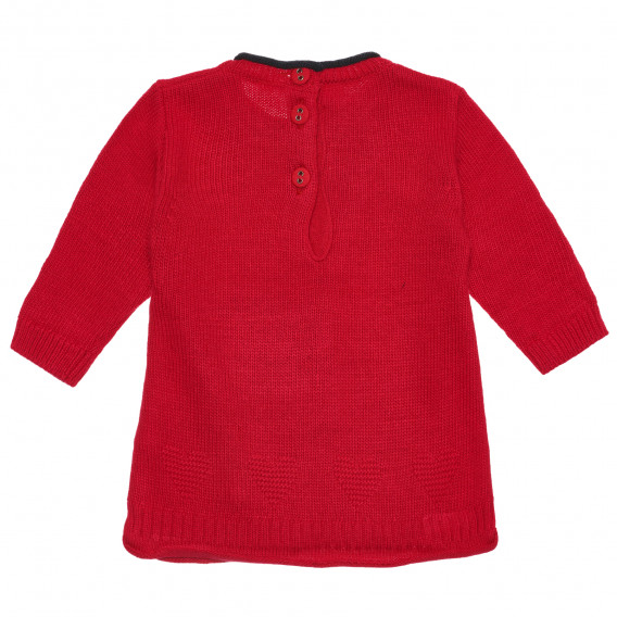 Rochie pentru copii cu mânecă lungă, de culoare roșie, cu imprimeu geantă Chicco 235356 3