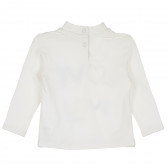 Bluză din bumbac cu mânecă lungă pentru fete cu imprimeu „Love”, ecru Chicco 235387 4