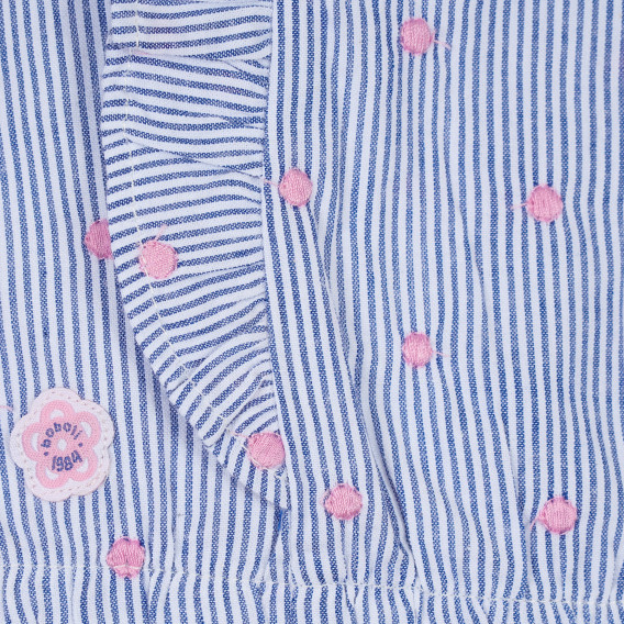 Bluză și pantaloni cu dungi și puncte roz pentru fete Boboli 235467 3
