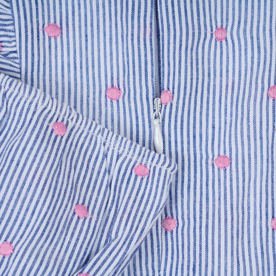 Bluză și pantaloni cu dungi și puncte roz pentru fete Boboli 235468 4