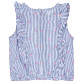 Bluză și pantaloni cu dungi și puncte roz pentru fete Boboli 235469 5