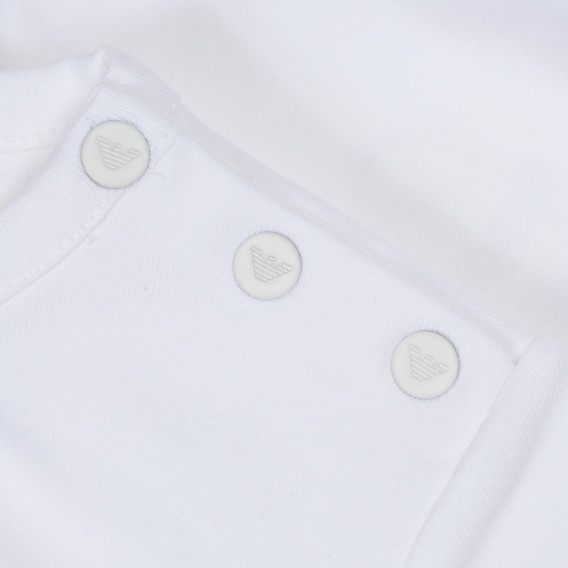 Bluză din bumbac cu mâneci scurte și imprimeu de balerini pentru fetițe Armani 235605 3