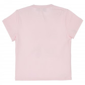 Bluză din bumbac cu mânecă scurtă și imprimeu color pentru fete Armani 235618 4