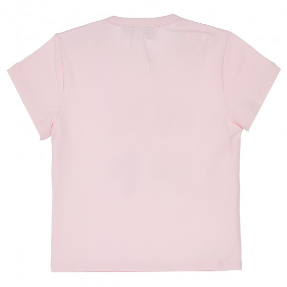 Bluză din bumbac cu mânecă scurtă și imprimeu color pentru fete Armani 235618 4