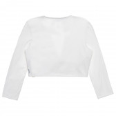 Bluză din bumbac cu mânecă lungă pentru fete, albă Armani 235634 2