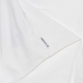 Bluză din bumbac cu mânecă lungă pentru fete, albă Armani 235635 3