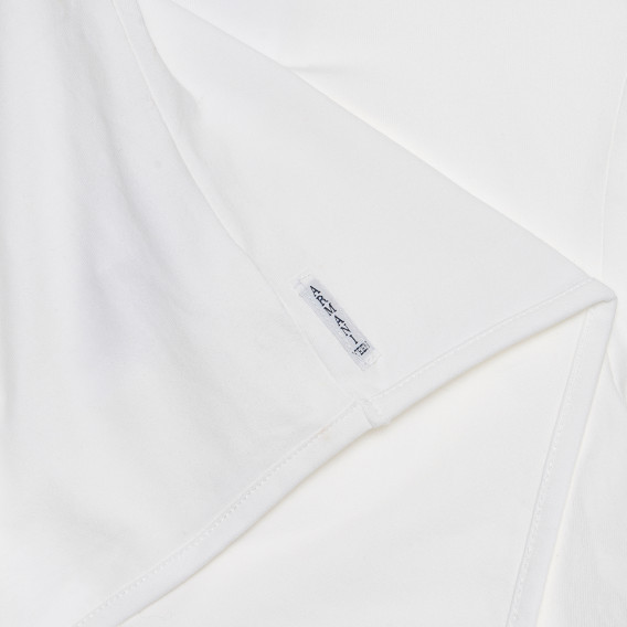 Bluză din bumbac cu mânecă lungă pentru fete, albă Armani 235635 3
