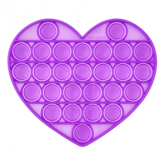 Jucărie anti-stres Inimă Pop It, violet deschis Zi 235744 2