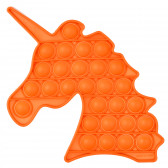 Jucărie anti-stres Pop It unicorn, portocaliu Zi 235758 