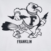 Tricou alb din bumbac, cu imprimeu pentru băieți Franklin & Marshall 235801 2