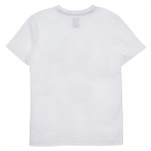 Tricou alb din bumbac, cu imprimeu pentru băieți Franklin & Marshall 235803 4