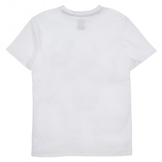 Tricou alb din bumbac, cu imprimeu pentru băieți Franklin & Marshall 235803 4