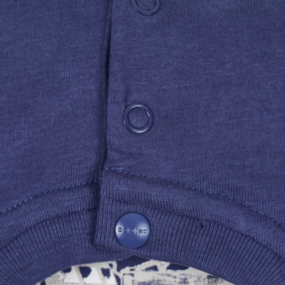 Bluză din bumbac cu mânecă lungă de culoare albastru cu imprimeu pentru băieți Chicco 235823 3