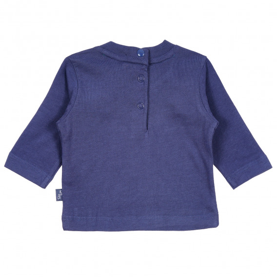 Bluză din bumbac cu mânecă lungă de culoare albastru cu imprimeu pentru băieți Chicco 235824 4