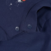 Bluză din bumbac bleumarin cu mâneci lungi și imprimeu pentru băieți Chicco 235846 3