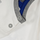 Bluză din bumbac cu mâneci lungi și imprimeu pentru băieți, culoare ecru Chicco 235858 3