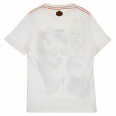Tricou de bumbac pentru băieți cu imprimeu și litere, alb Boboli 235879 4