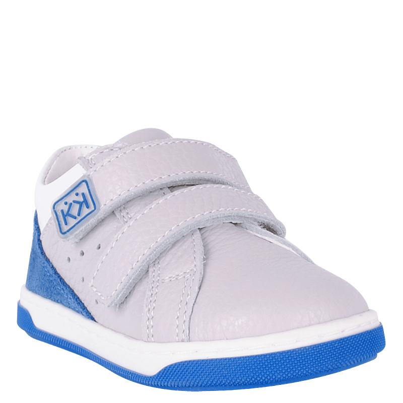 Pantofi sport cu detalii albastre, gri deschis  236060