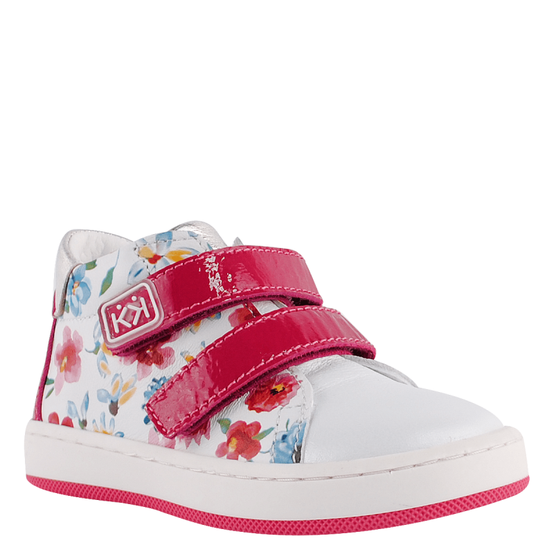 Pantofi sport cu imprimeu floral, albi  236064