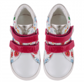 Pantofi sport cu imprimeu floral, albi Колев и Колев 236066 3