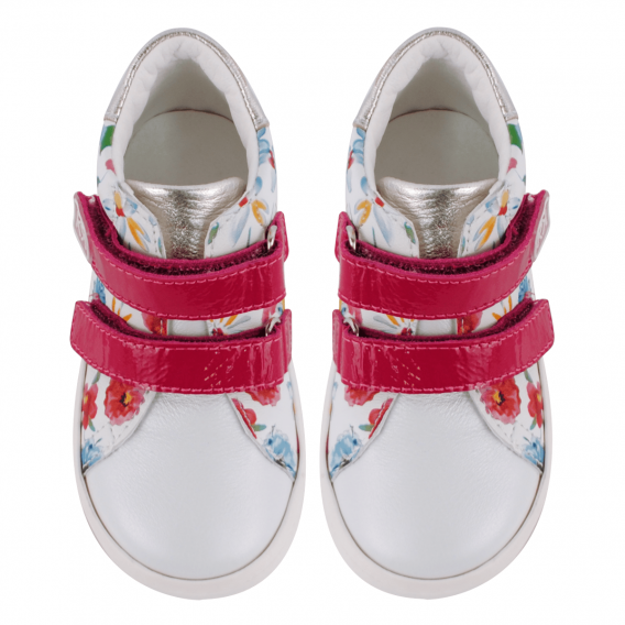Pantofi sport cu imprimeu floral, albi Колев и Колев 236066 3