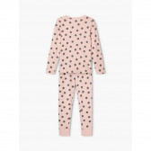 Pijamale din bumbac organic cu imprimeu buline, roz Name it 236123 2