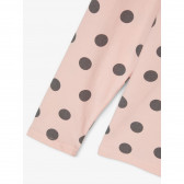 Pijamale din bumbac organic cu imprimeu buline, roz Name it 236126 5