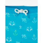 Costum de baie cu imprimeu de simboluri nautice, albastru deschis Name it 236178 3