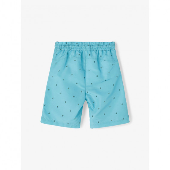 Pantaloni scurți tip costum de baie cu imprimeu rechin, albastru deschis Name it 236180 2