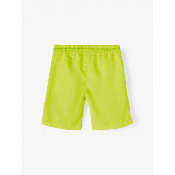 Pantaloni scurți tip costum de baie cu imprimeu și inscripție, verde Name it 236186 2